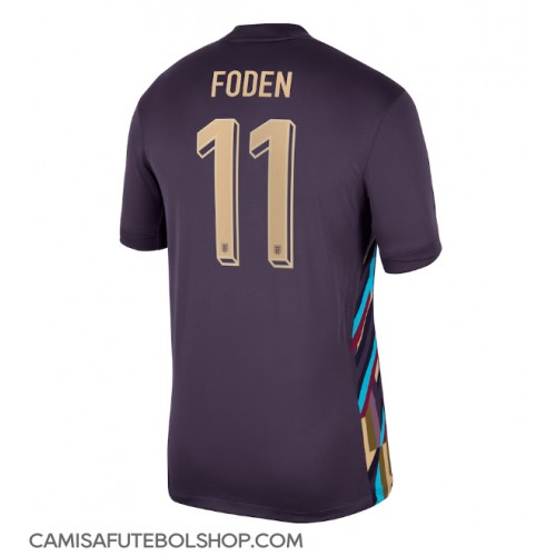 Camisa de time de futebol Inglaterra Phil Foden #11 Replicas 2º Equipamento Europeu 2024 Manga Curta